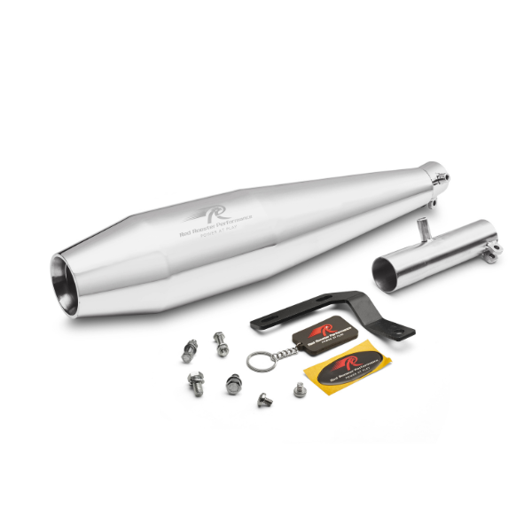 Red Rooster Pegasus RS Polish Exhaust for Honda CB350 RS