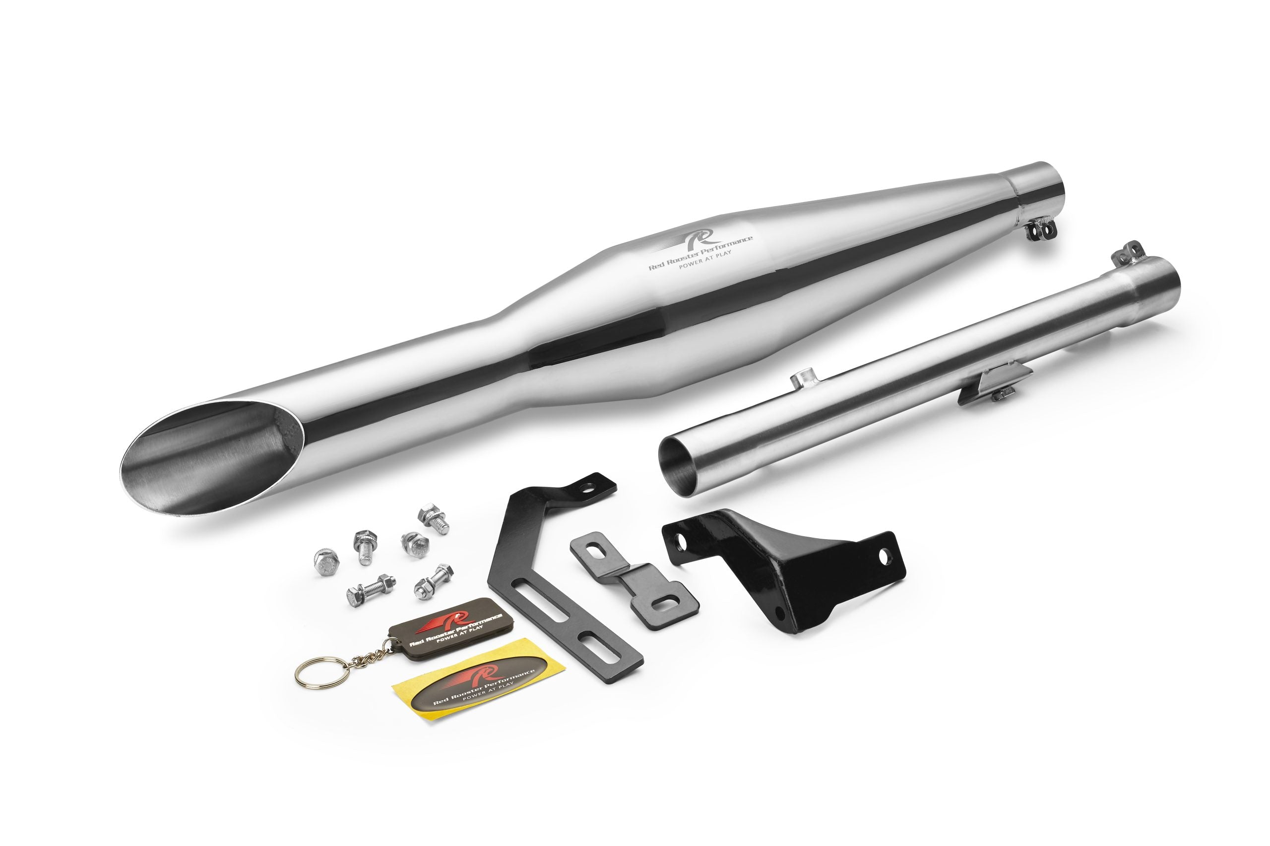 Red Rooster Rumbler Ace–Polish Exhaust for RE Meteor 350