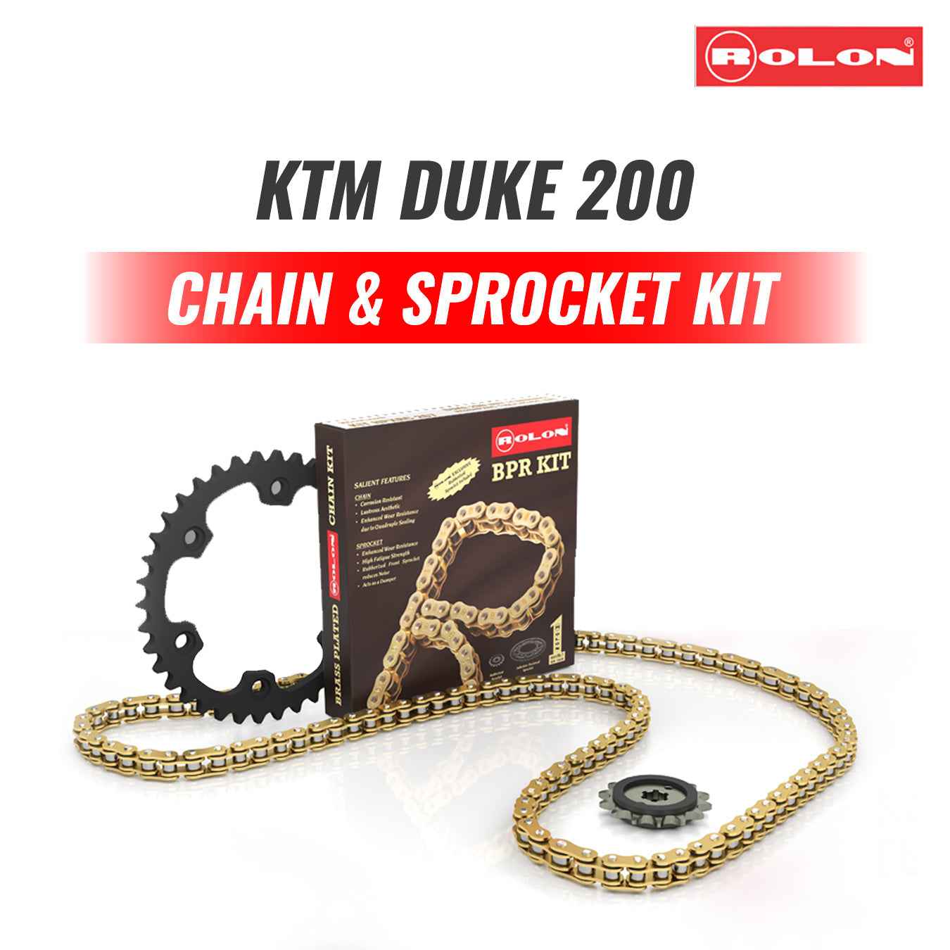Rolon Brass Chain Sprocket For KTM Duke 200 - HPORC 362