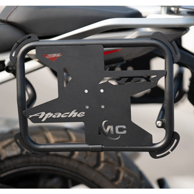 MotoCare Saddle Stay with Plate for TVS Apache RTX 300 – Heavy Duty Luggage Support Carrier Bracket