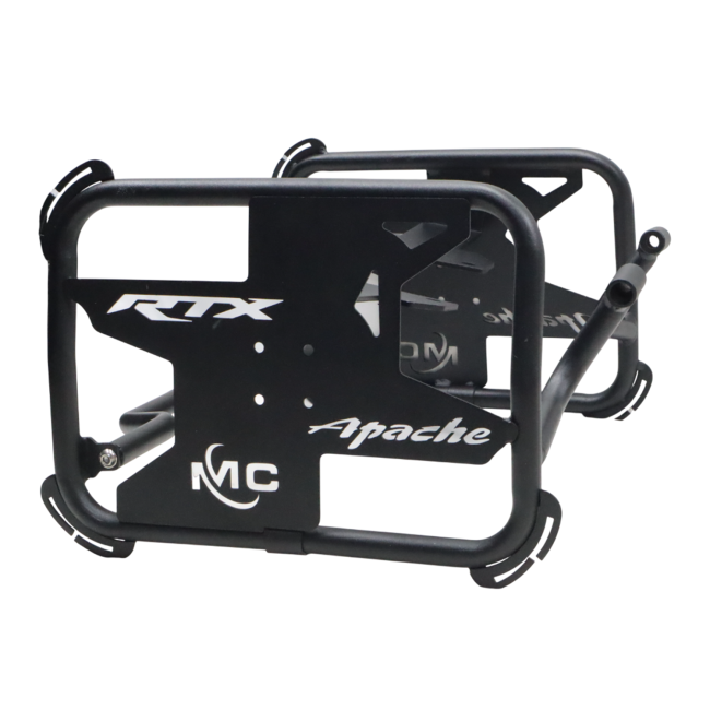 MotoCare Saddle Stay with Plate for TVS Apache RTX 300 – Heavy Duty Luggage Support Carrier Bracket
