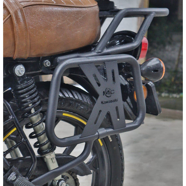 Kawasaki W175 Saddle Stay with Plate – Motocare Heavy-Duty Luggage Carrier Frame | Saddle Bag Support Rack for W175 Motorcycle