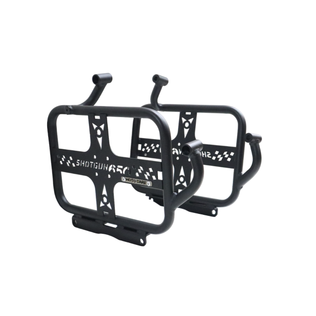 MotoCare Saddle Stay with Plate (No Footrest) for Royal Enfield Shotgun 650 – Heavy Duty Luggage Mount Rack