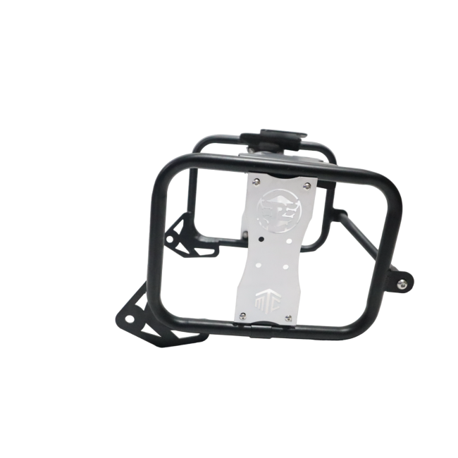 MotoCare Saddle Stay (Black & White) for Royal Enfield Hunter 350 | Saddle Bag Mount