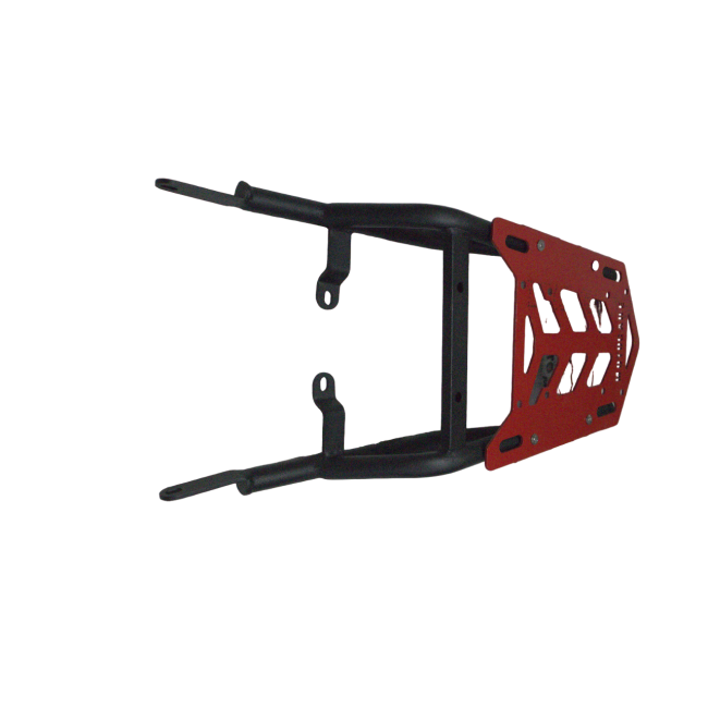 MotoCare Rear Carrier Plate for Royal Enfield Himalayan 411 – Heavy Duty CNC Luggage Rack (Red)