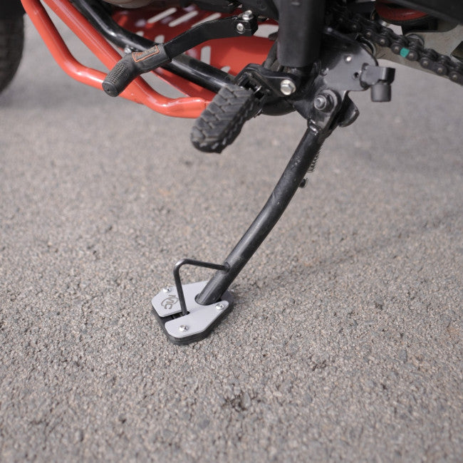 MotoCare CNC Side Stand Extender for Hero XPulse 210 | Kickstand Base Plate | Heavy Duty Stability Support