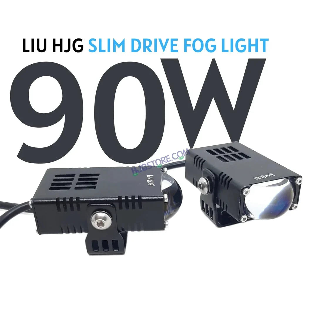 LIUHJG LIU HJG Waymaker Fog Light Dual Colour Fog Light Mini Drive Yellow White & Red Devil Eye Slim Drive Light Version 4 With Red Devil Eye And Wiring With Canbus Universal For All Cars and Motorcycles (2Pcs) HJG