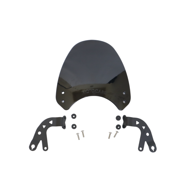 MotoCare Small Visor for Royal Enfield Continental GT 650 | Windshield Protector | Aerodynamic Wind Deflector Screen