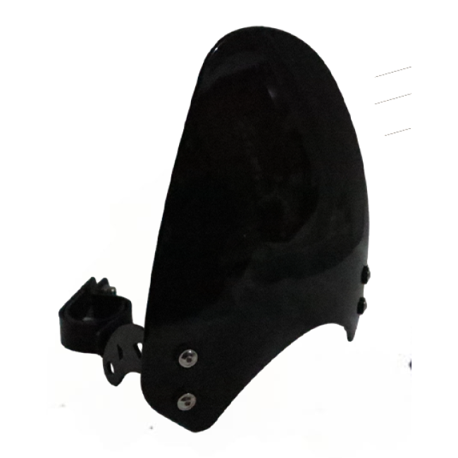 MotoCare Small Visor with Clamp for Royal Enfield Meteor 350 – Compact Wind Deflector Shield