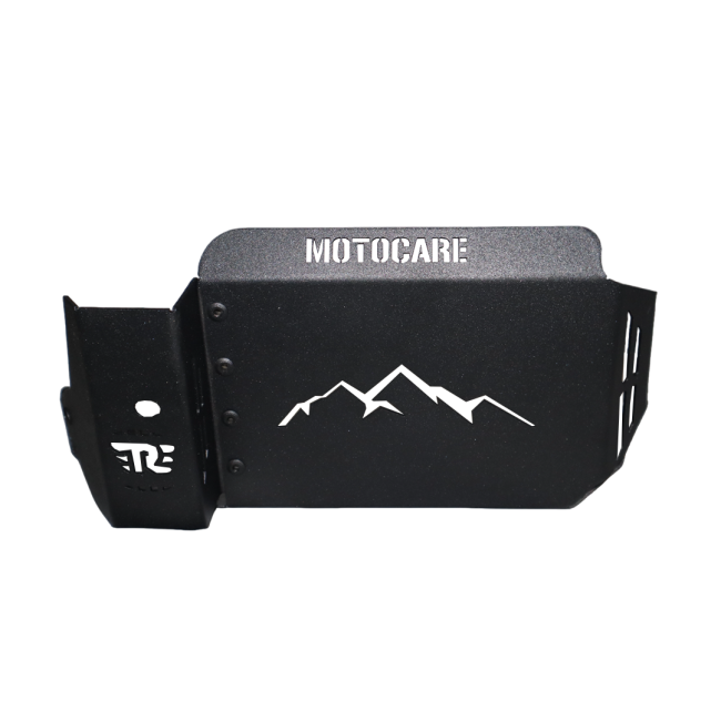 MotoCare Sump Guard for Royal Enfield Himalayan 450 | Engine Bash Plate Protection (Black/SS)