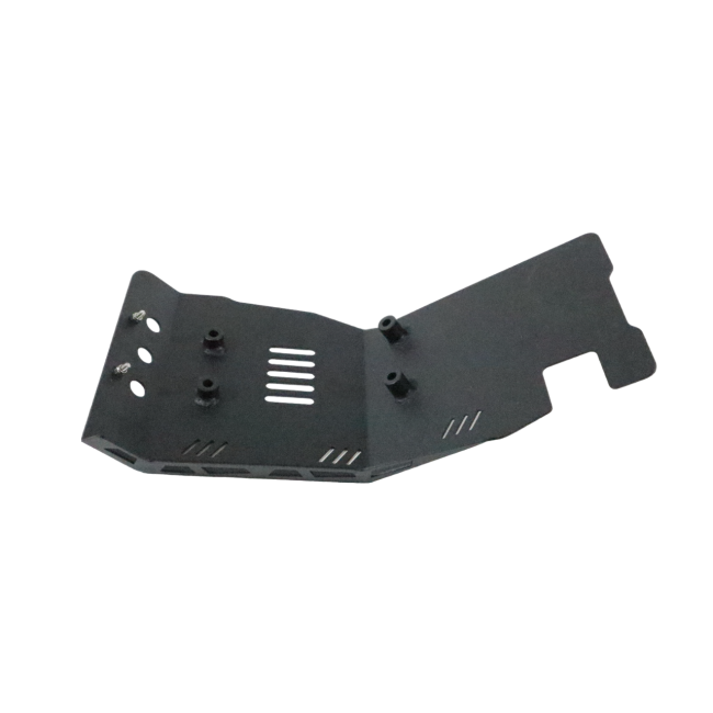 MotoCare Sump Guard for Scrambler 400X | Heavy Duty Engine & Sump Protection Bash Plate (Black / Silver)