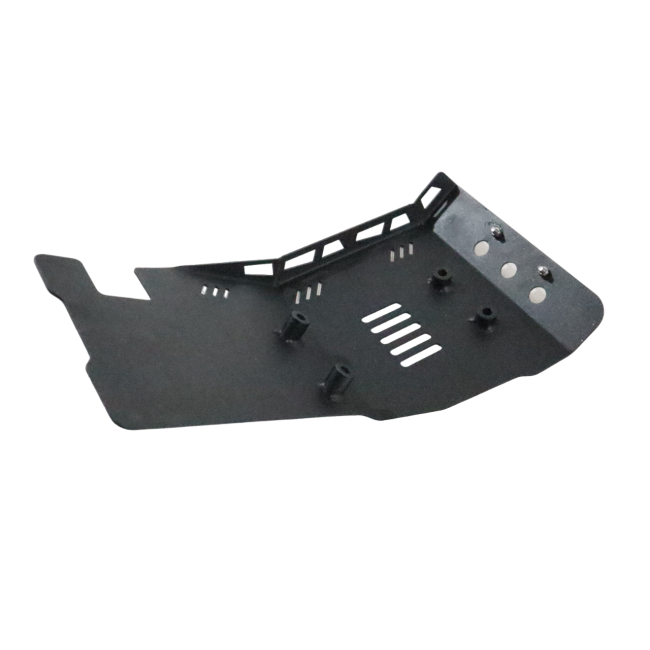 MotoCare Sump Guard for Scrambler 400X | Heavy Duty Engine & Sump Protection Bash Plate (Black / Silver)