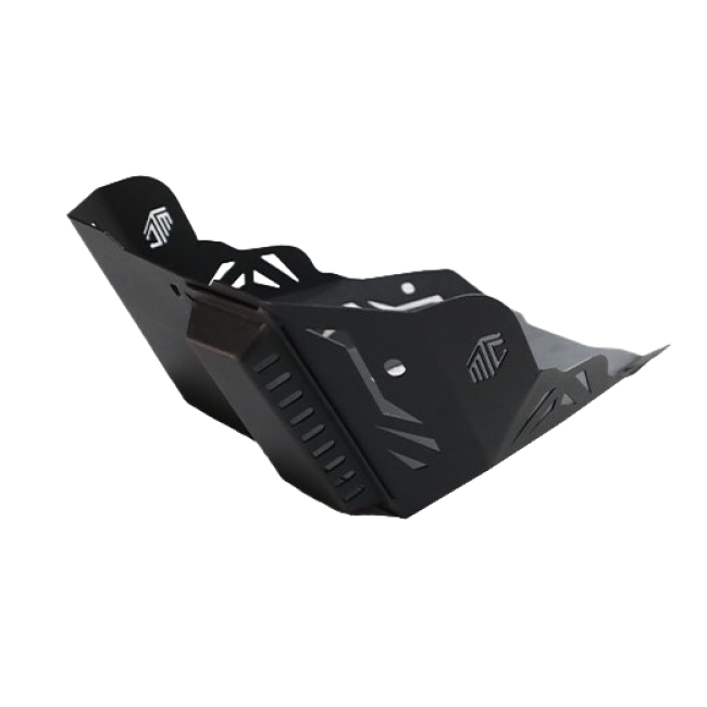MotoCare Sump Guard for KTM Adventure 250/390 | Heavy Duty Engine Protection Guard (Black/Orange)