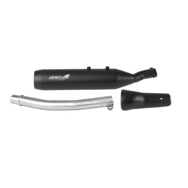 Silver Stallion Exhaust For Royal Enfield Bear 650 Twin-Black Matte