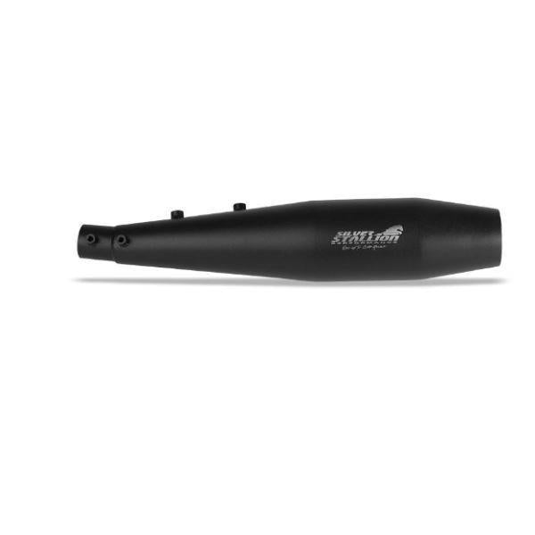 Silver Stallion Exhaust For Royal Enfield Interceptor / GT 650 Twin-Black Matte