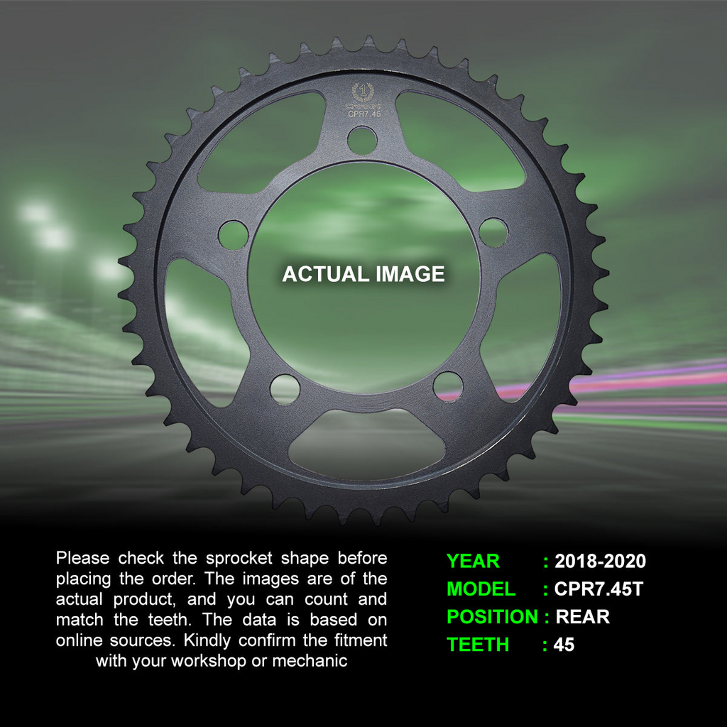 Sprocket For BMW S 1000 R (2018-2020) - Rear - CPR7.45T - CRANK1