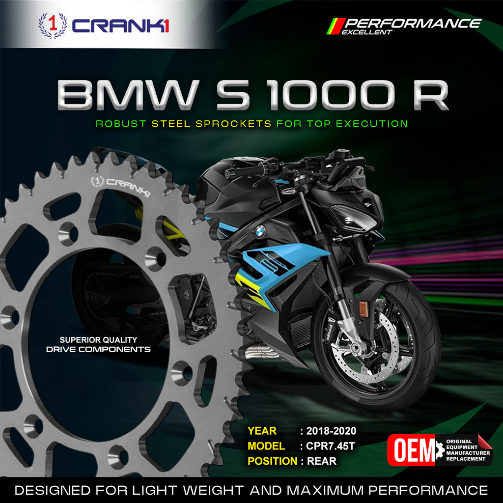 Sprocket For BMW S 1000 R (2018-2020) - Rear - CPR7.45T - CRANK1