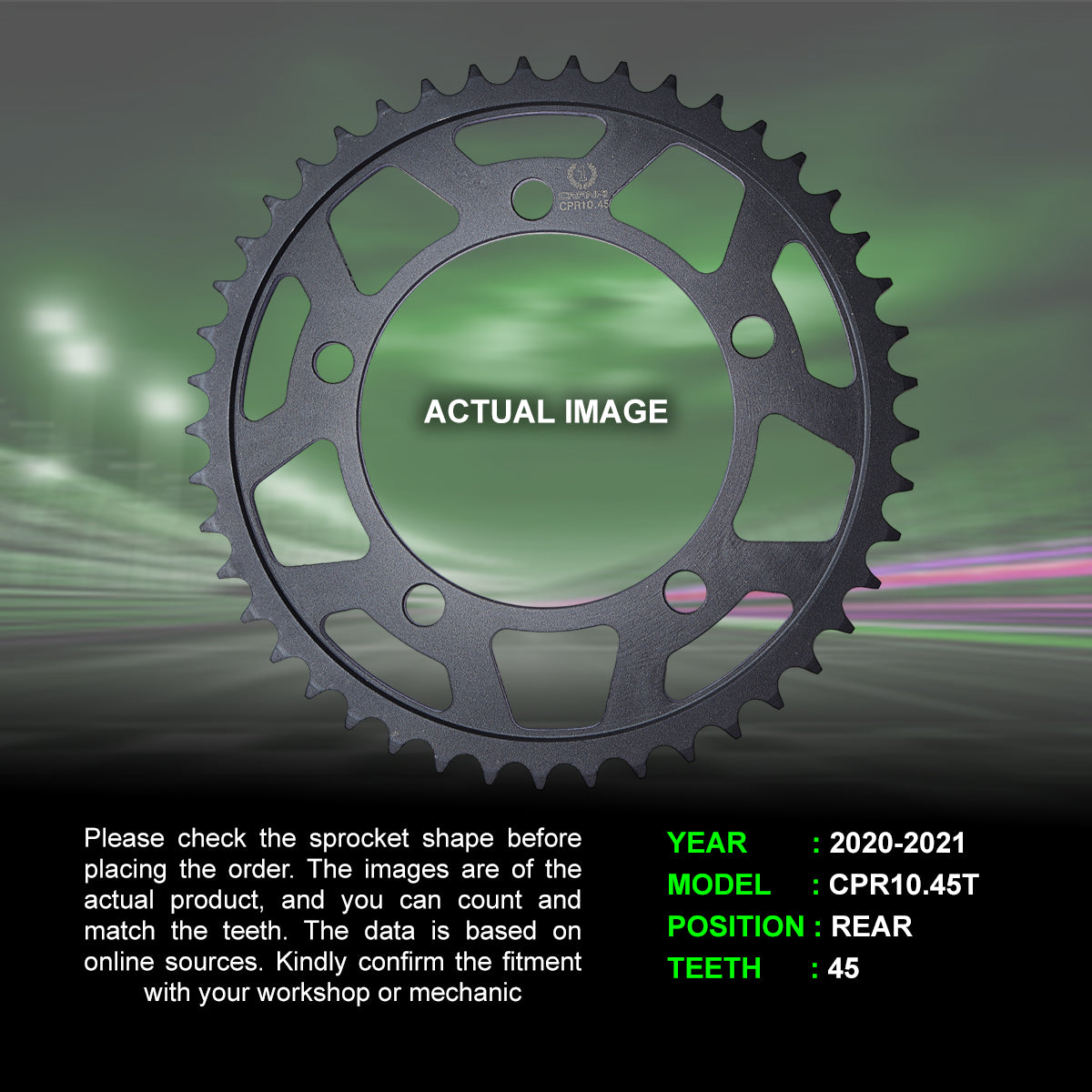 Sprocket For BMW S 1000 XR (2020-2021) - Rear - CPR10.45T - CRANK1