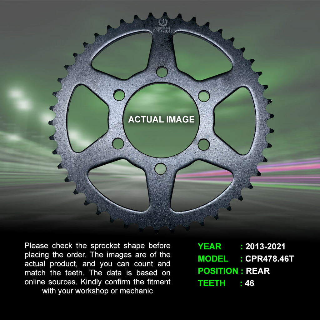 Sprocket Rear Kawasaki Versys 650 (2013-2021) - CPR478.46T – CRANK1