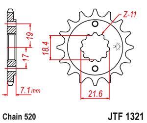 Sprockets Front (1321 - 14) - JT -JTF1321.14