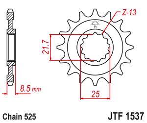 Sprockets Front (1537 - 15t) - JT - JTF1537.15