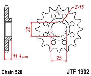 Sprockets Front (1902 - 16t) - JT - JTF1902.16