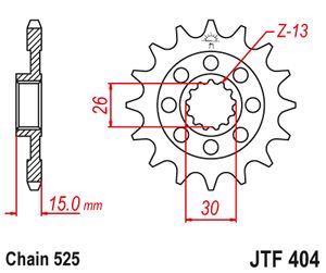 Sprockets Front (404 - 17t) - JT - JTF404.17