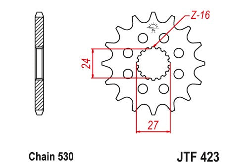 Sprockets Front (423 - 17t) - JT - JTF423.17