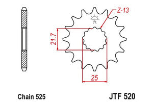 Sprockets Front (520 - 15t) - JT - JTF520.15