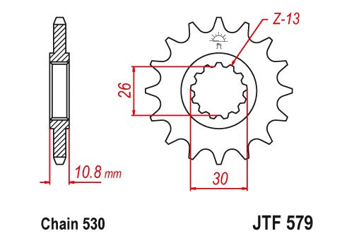 Sprockets Front (579 - 16t) - JT - JTF579.16