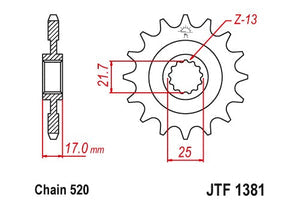 Sprockets Front (Jtf1381-15t) - JT - JTF1381.15