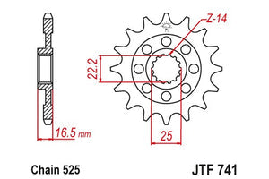 Sprockets Front (Jtr741 - 15t) - JT - JTF741.15