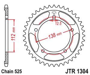 Sprockets Rear (1304 - 42t) - JT - JTR1304.42
