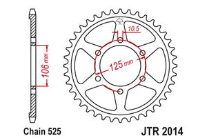 Sprockets Rear (2014 - 37t) - JT - JTR2014.37