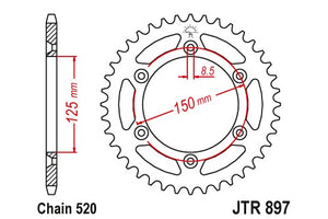Sprockets Rear (897 - 41t) - JT - JTR897.41