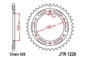 Sprockets Rear (Jtr1220-38t) - JT - JTR1220.38