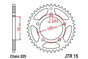 Sprockets Rear (Jtr15 - 42t) - JT - JTR15.42