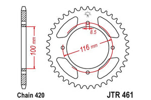 Sprockets Rear (Jtr461- 51t) - JT - JTR461.51