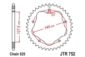 Sprockets Rear (Jtr752- 43t) - JT - JTR752.43