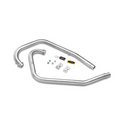 Red Rooster Performance Stellar Header Pipe – Matte Silver for Royal Enfield GT 650 and Interceptor 650