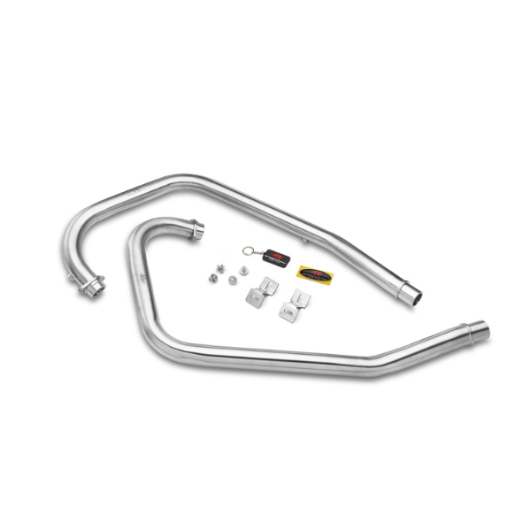Red Rooster Performance Stellar Header Pipe – Matte Silver for Royal Enfield GT 650 and Interceptor 650