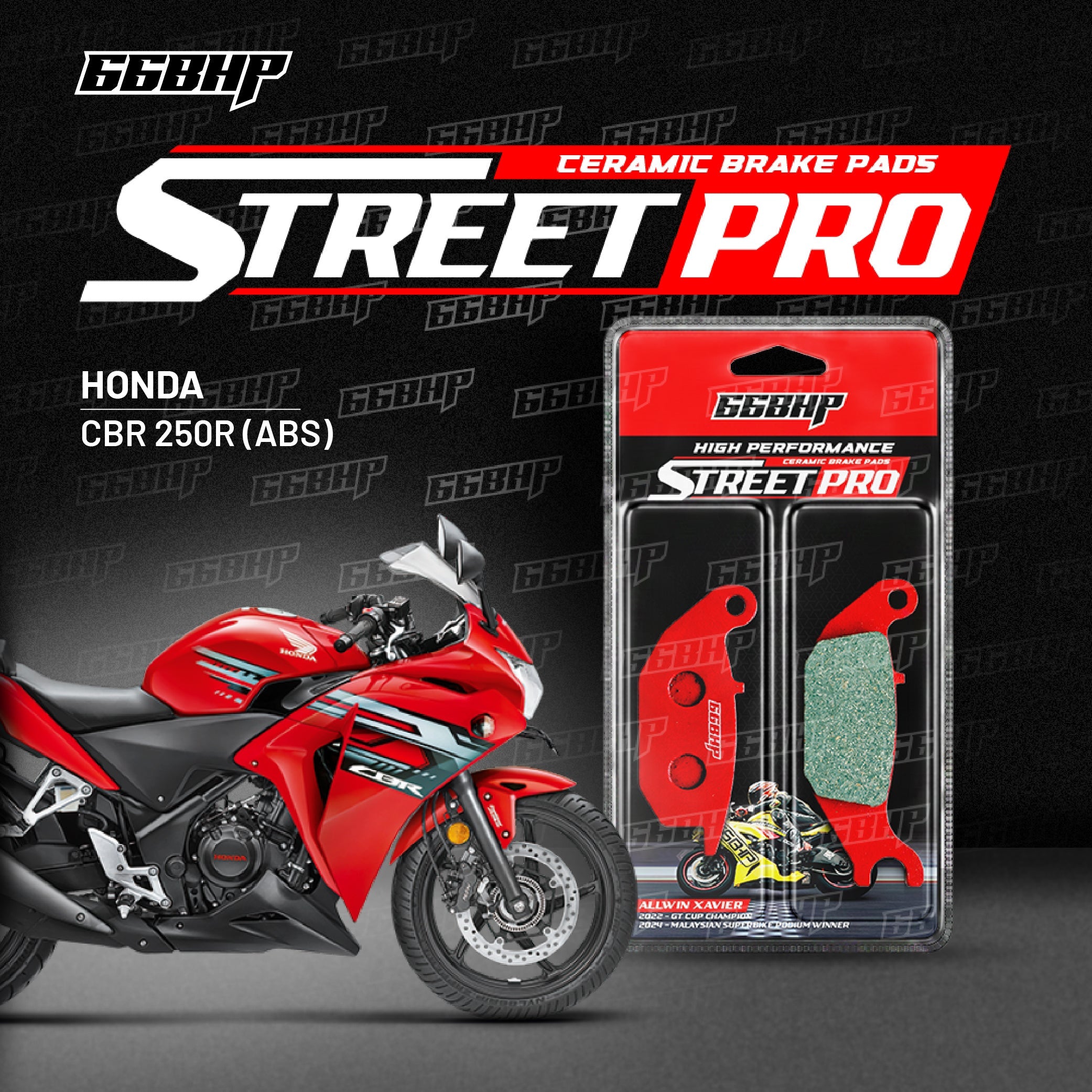 Honda CBR 250R (ABS) Street Pro Semi Ceramic Brake Pads