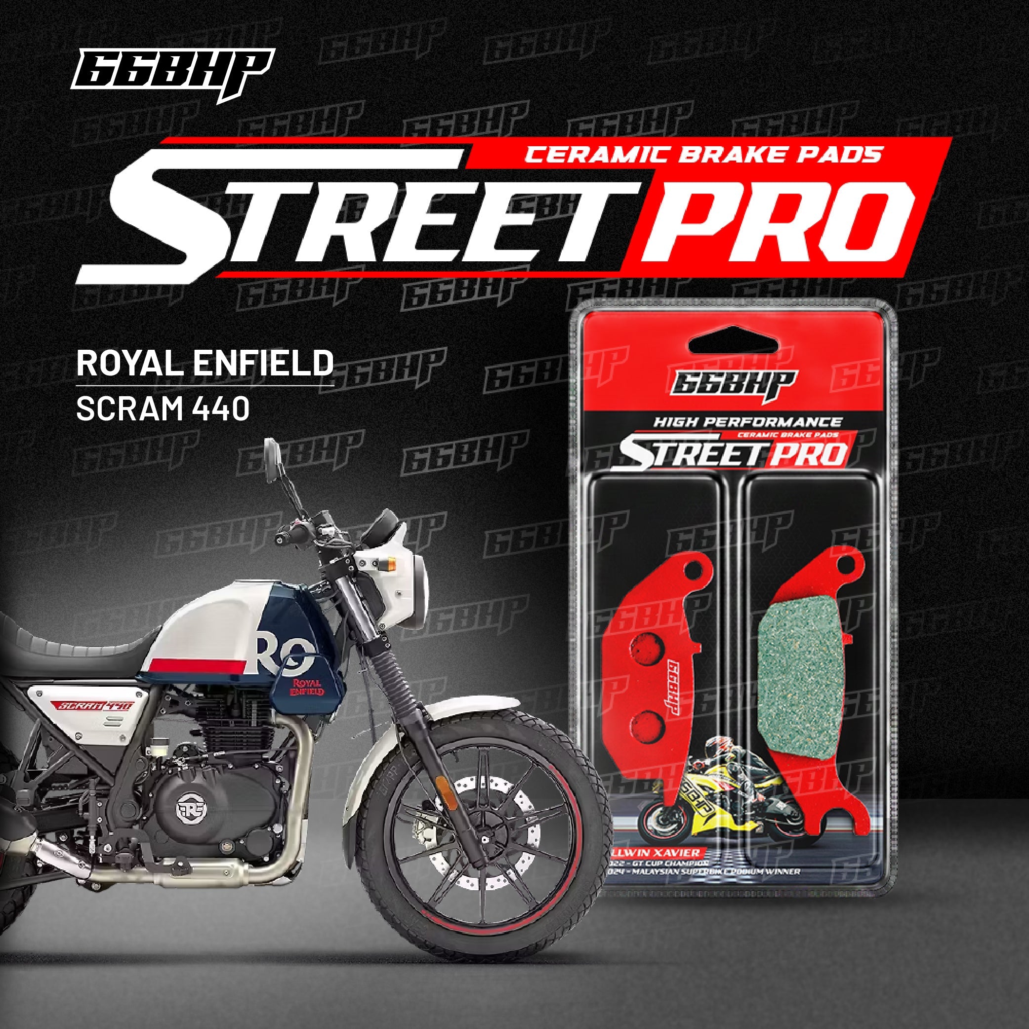 Royal Enfield Scram 440 Street Pro Semi Ceramic Brake Pads