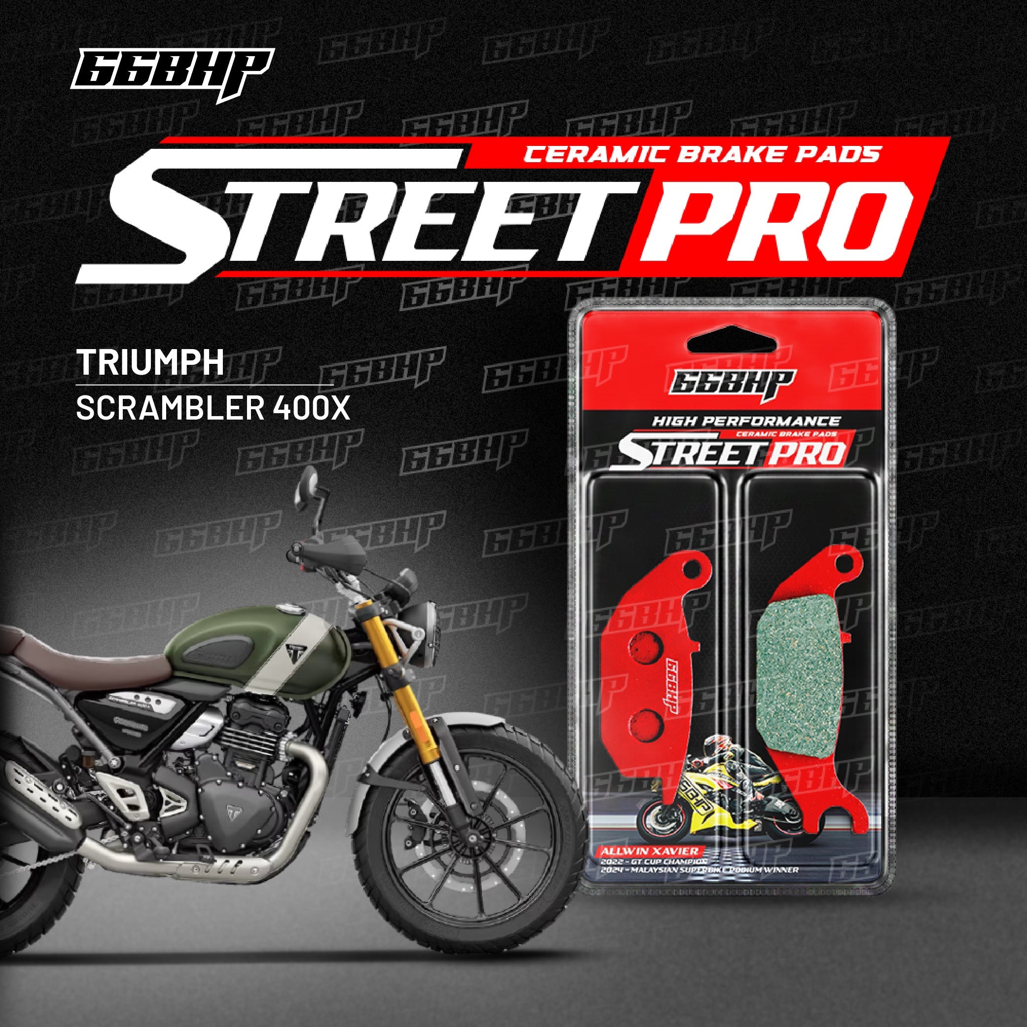 Triumph Scrambler 400 Street Pro Semi Ceramic Brake Pads