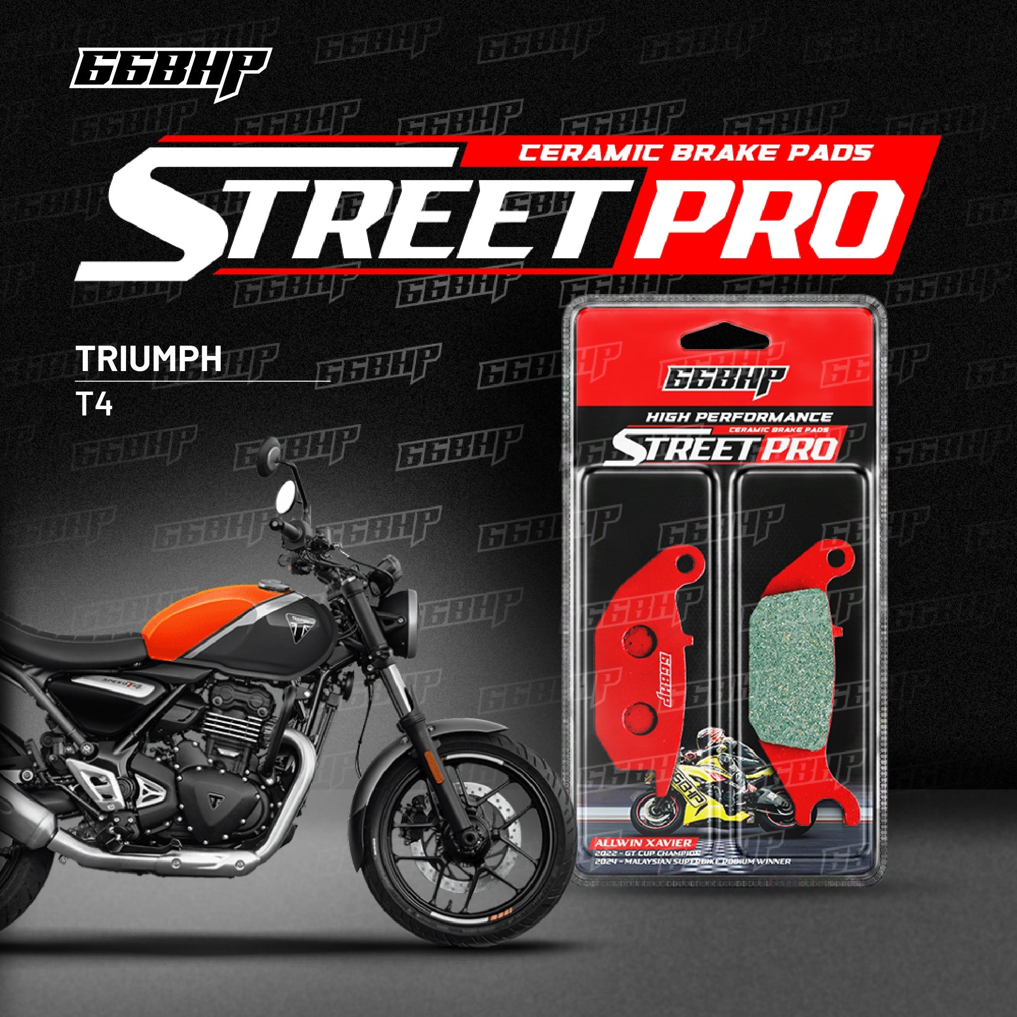 Triumph T4  Street Pro Semi Ceramic Brake Pads