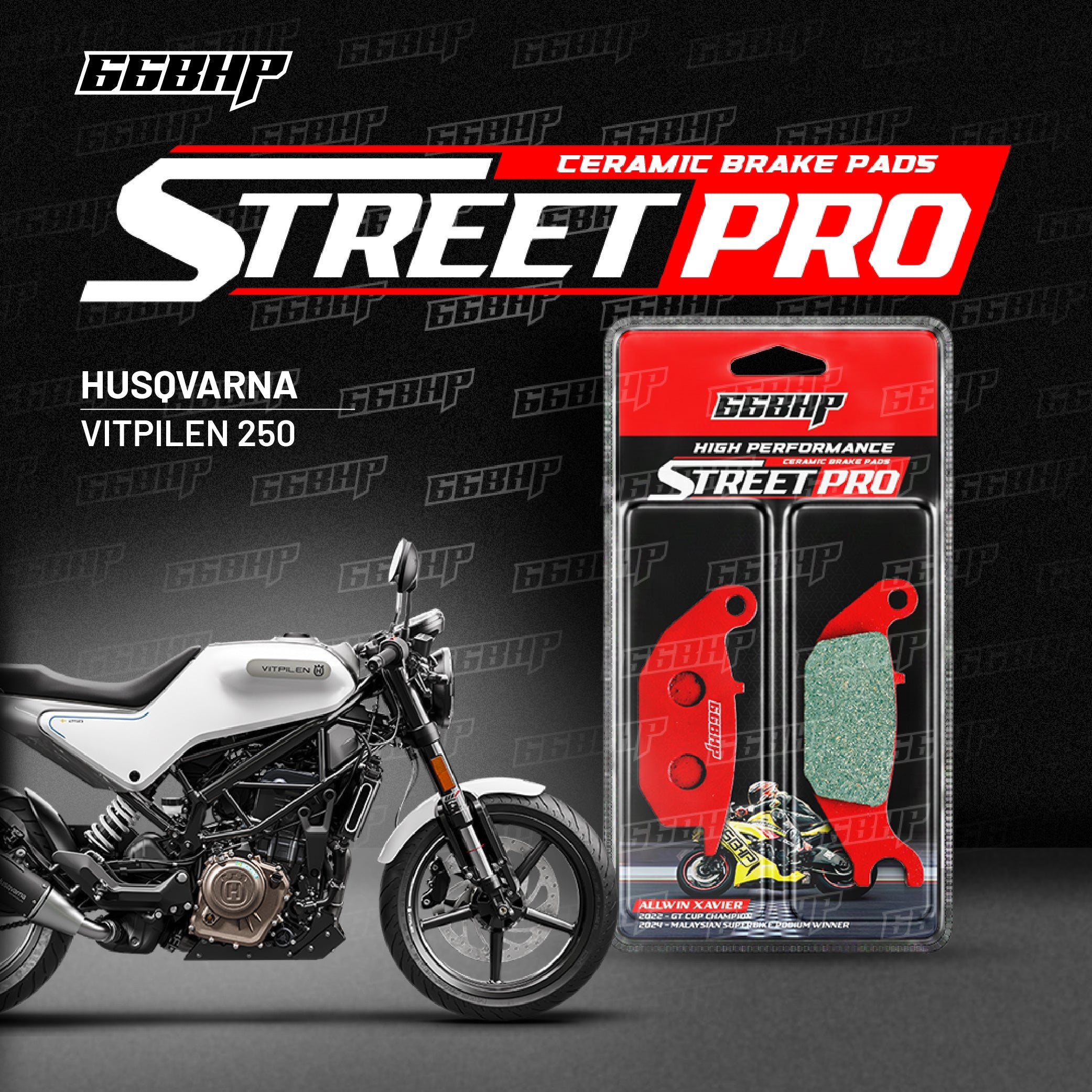 Husqvarna svartpilen 401/250 vitpilen 250 66bhp semi ceramic pro brakepads