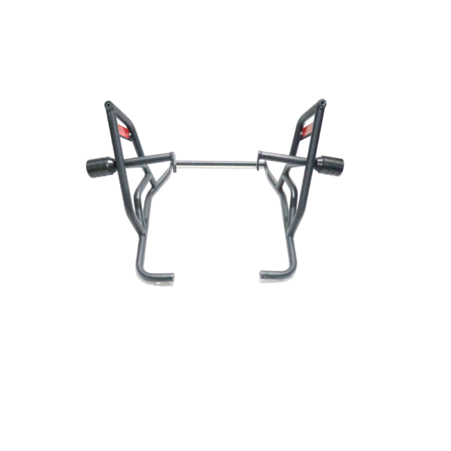 MotoCare Type 2 Dual Slider Crash Guard with Plate for Royal Enfield Himalayan 411 | Engine & Frame Protection