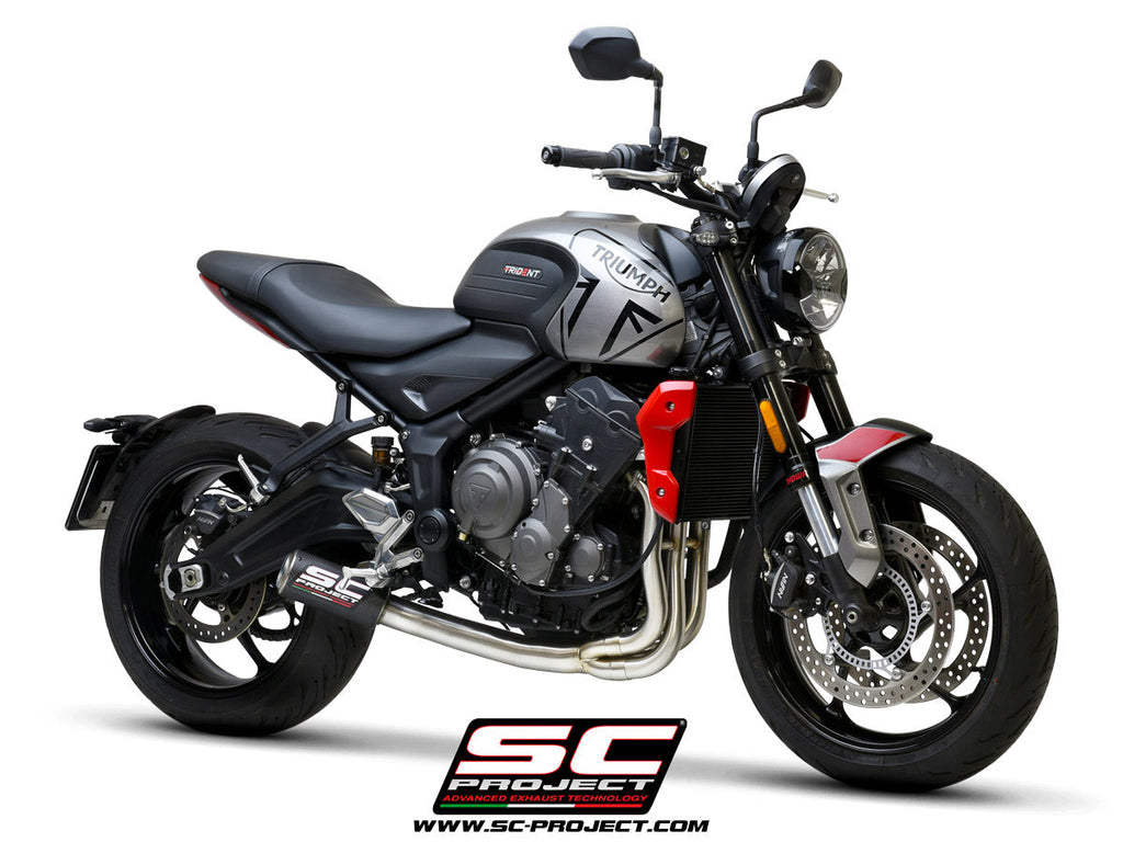 SC PROJECT CR-T CARBON EXHAUST FOR Triumph Trident 660 (2020-2022) (T26-CDE38CR)