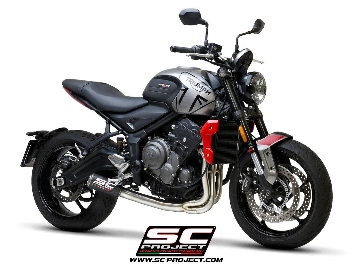 SC PROJECT CR-T CARBON EXHAUST FOR Triumph Trident 660 (2020-2022) (T26-CDE38CR)