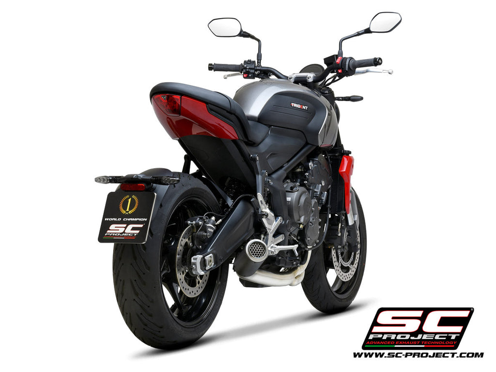 SC PROJECT CR-T CARBON EXHAUST FOR Triumph Trident 660 (2020-2022) (T26-CDE38CR)